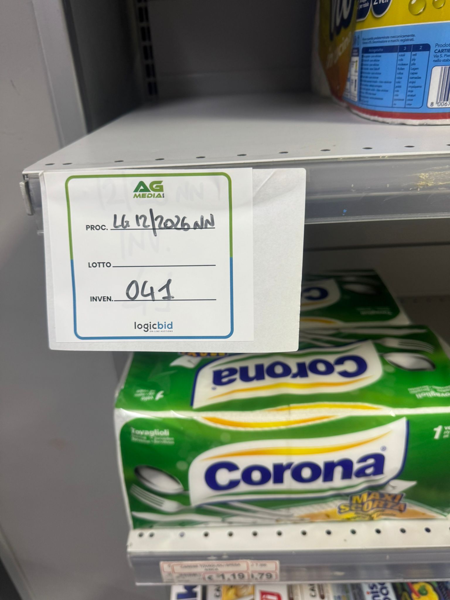 GONDOLA PER ESPOSIZIONE ALIMENTI CON RIPIANI (Liquidazione Giudiziale CCI)